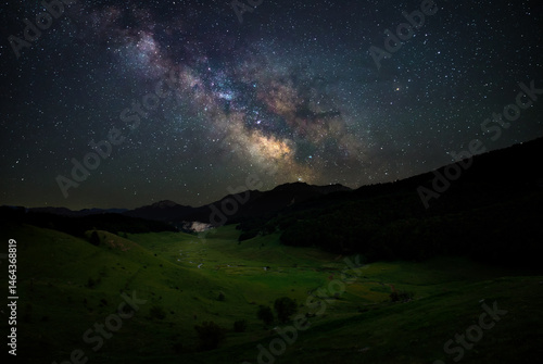 Milky Way Over the Rolling Hills of Bosnia and Herzegovina: A Stellar Landscape