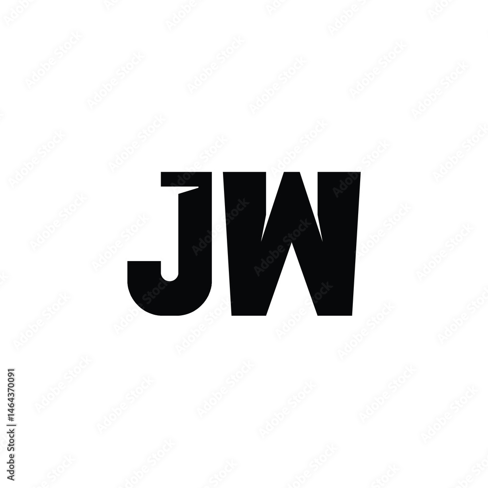 JW monogram logo design letter text name symbol monochrome logotype alphabet character simple logo JW monogram logo design letter text name symbol monochrome logotype alphabet character simple logo