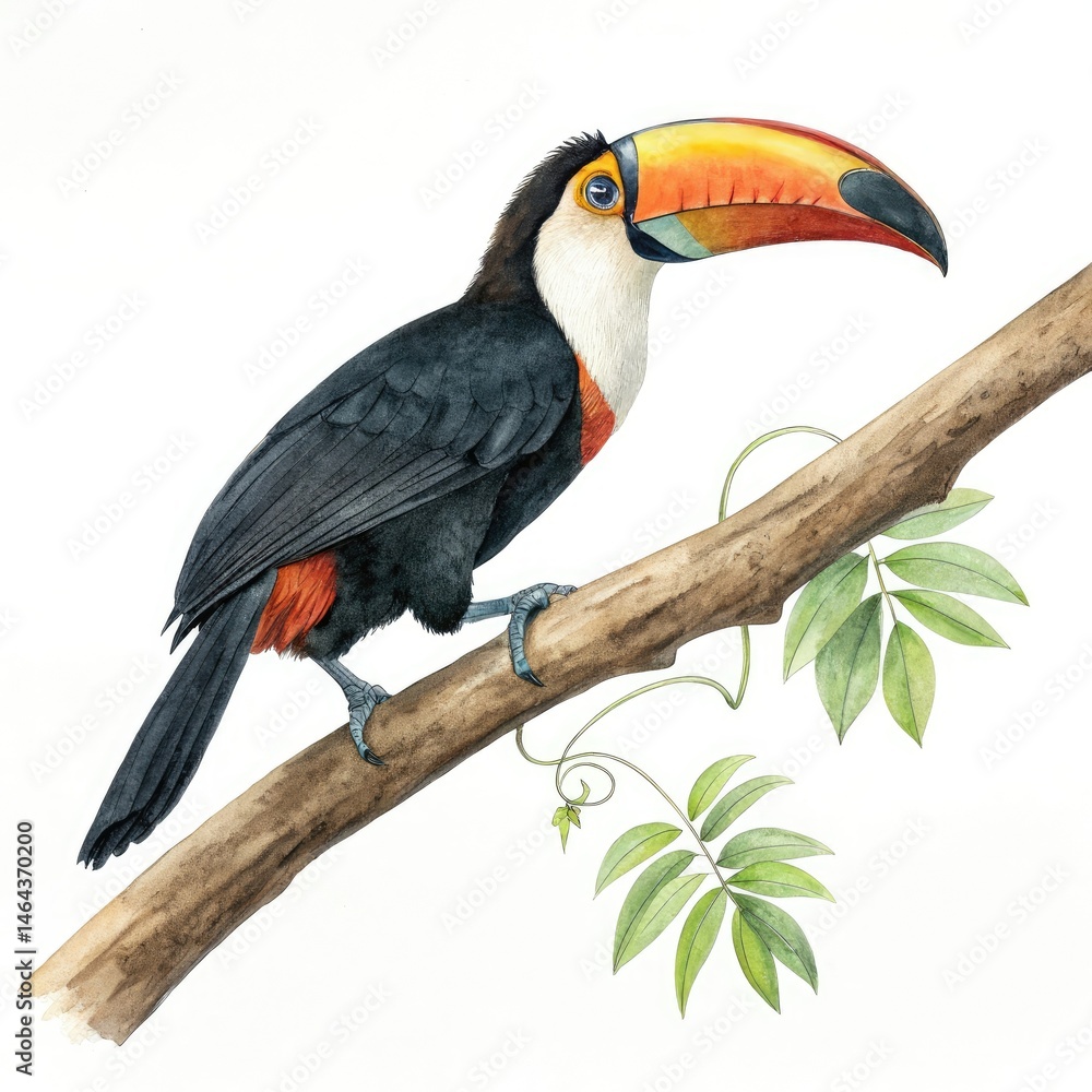 toucan on a white background toucan on a white background