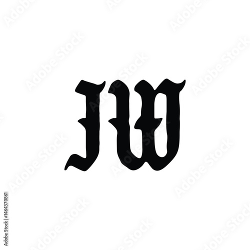 JW monogram logo design letter text name symbol monochrome logotype alphabet character simple logo