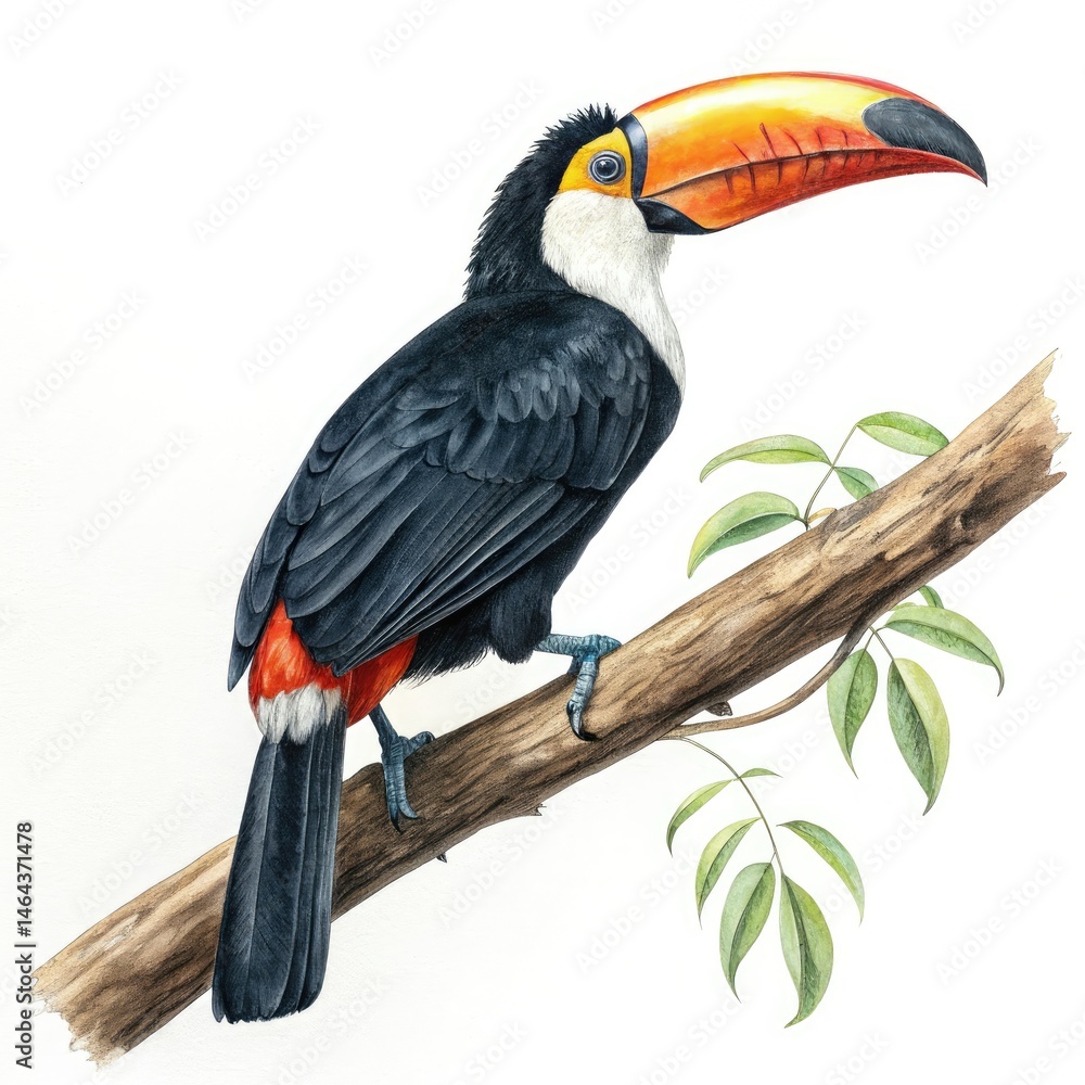 Fototapeta premium toucan on a white background
