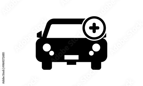 Car Add Icon Vector Illustration Design