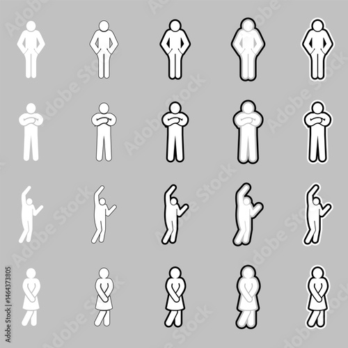 white Stickman stick man figure people stick figure stick silhouette human silhouette pictogram