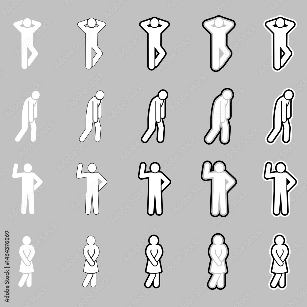 white Stickman stick man figure people stick figure stick silhouette human silhouette pictogram white Stickman stick man figure people stick figure stick silhouette human silhouette pictogram
