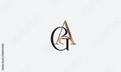 GA, AG , A , G , Abstract Letters Logo Monogram	