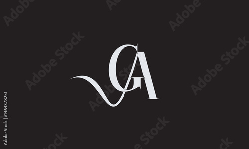 GA, AG , A , G , Abstract Letters Logo Monogram	