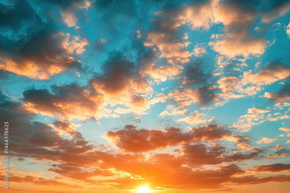 Obraz premium Colorful sunset sky filled with clouds