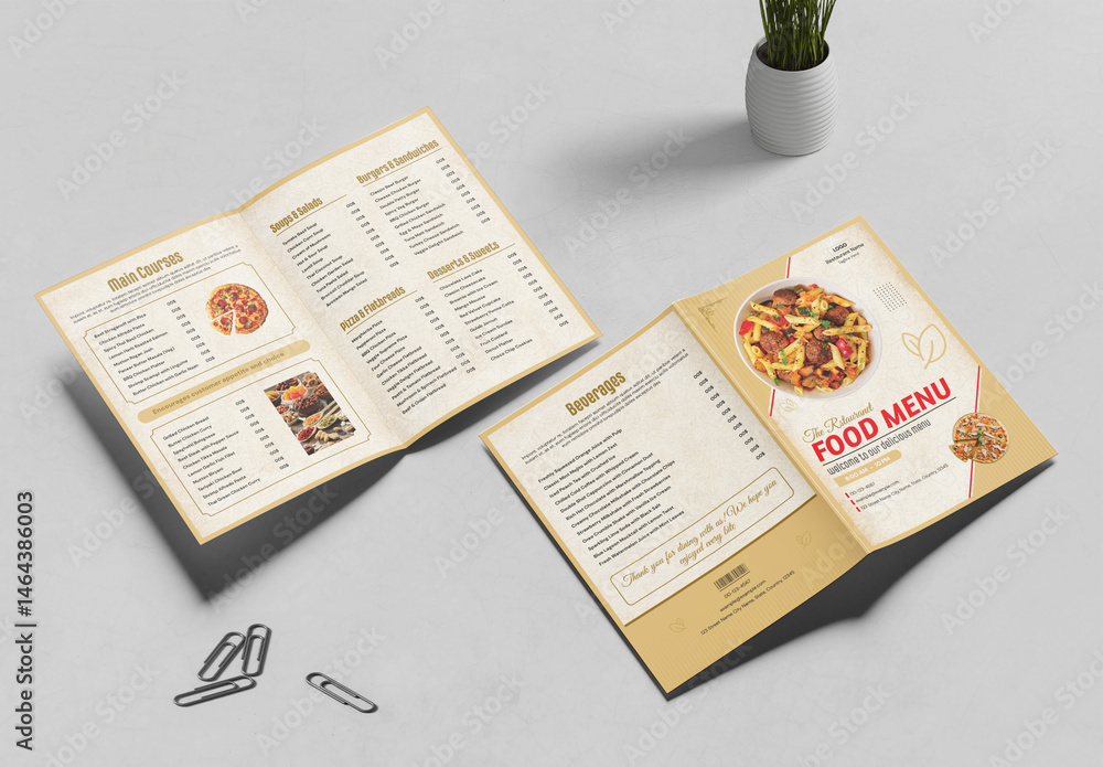 Restaurant Menu Template Layout Stock Template | Adobe Stock