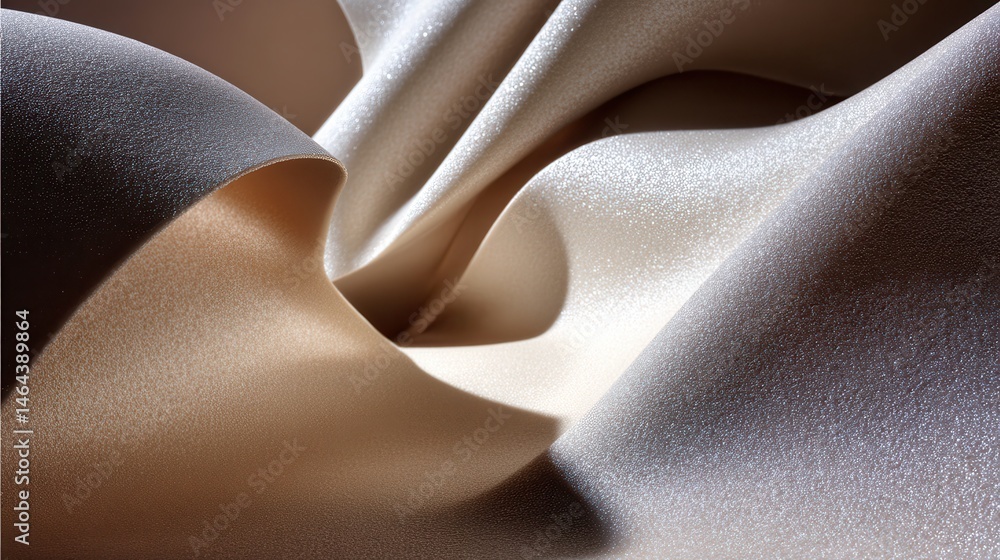 Elegant satin fabric folds creating abstract texture