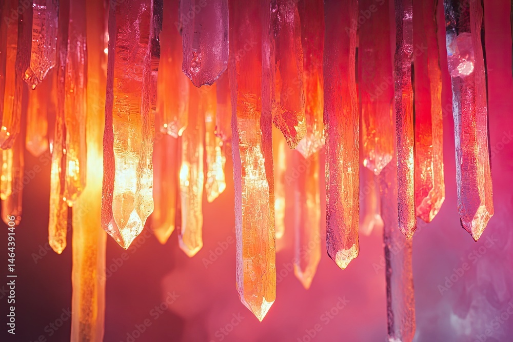 Crystal formations in vibrant hues Crystal formations in vibrant hues