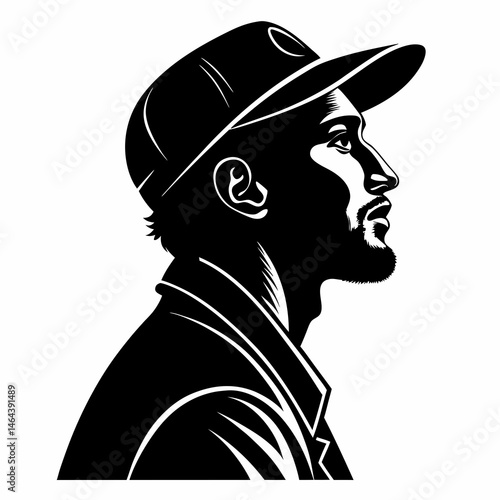 silhouette of aman