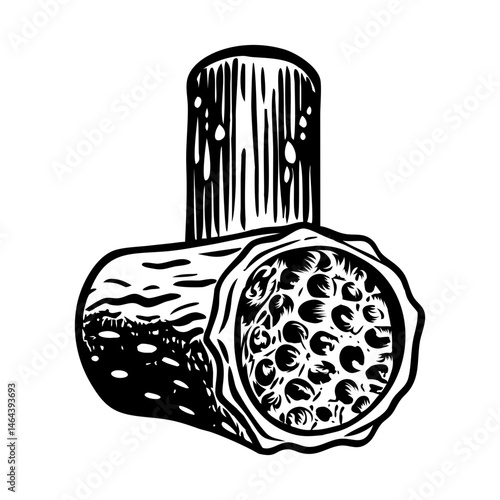 An illustration of a church light designed in vintage style