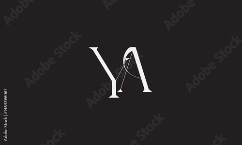 YA, AY , A , Y , Abstract Letters Logo Monogram