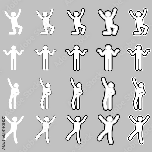 white Stickman stick man figure people stick figure stick silhouette human silhouette pictogram