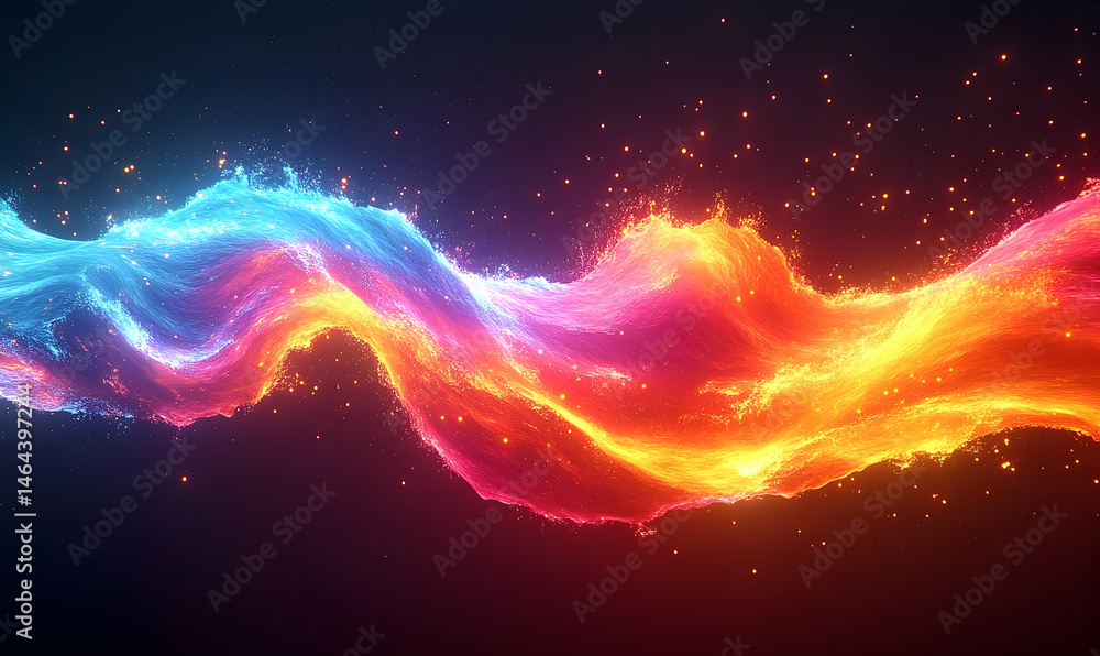 Fototapeta premium Vibrant swirling color abstract background