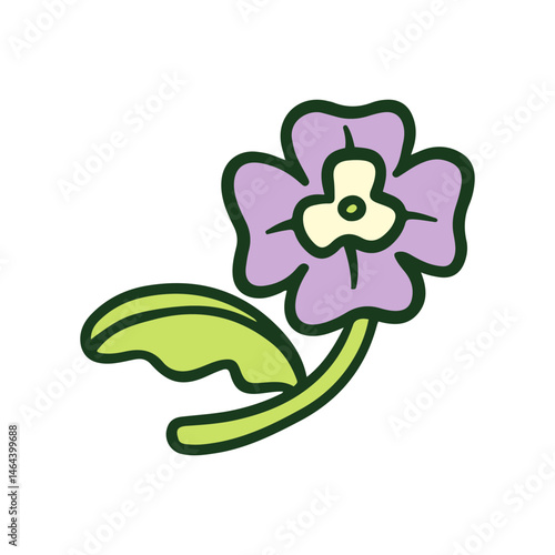 A cute cartoon flower vector illustration