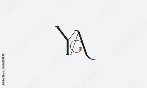 YA, AY , A , Y , Abstract Letters Logo Monogram