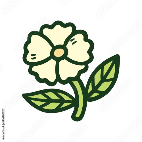 A cute cartoon flower vector illustration