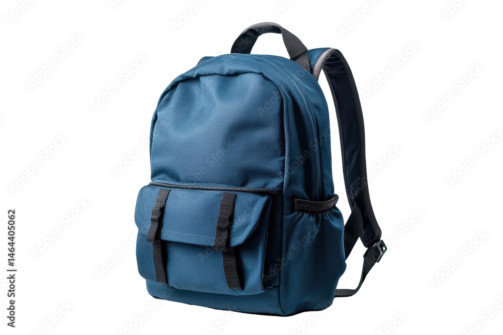 School backpack on white background showcases versatility and convenience for daily school activities School backpack on white background showcases versatility and convenience for daily school activities