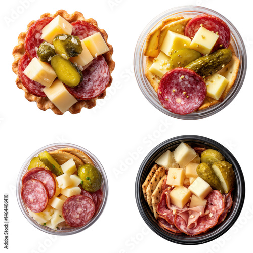 Charcuterie Cup, Salami, Cheese, Crackers