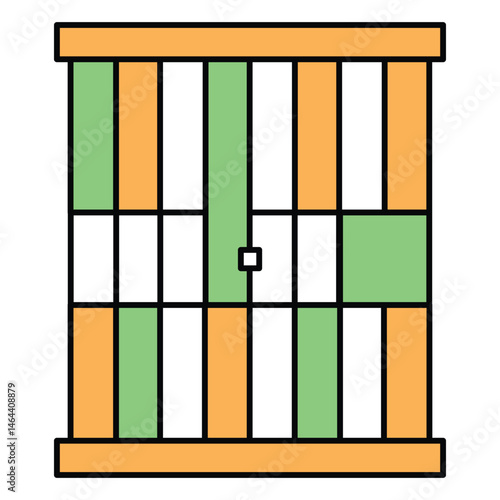 Jail vector Icon design Representing Legal Enforcement and Detention