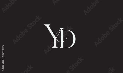 YD, DY , D , Y , Abstract Letters Logo Monogram