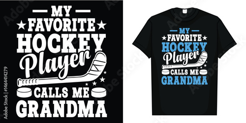 Favorite Ice Hockey Player Gift For Grandma Long Sleeve T-Shirt