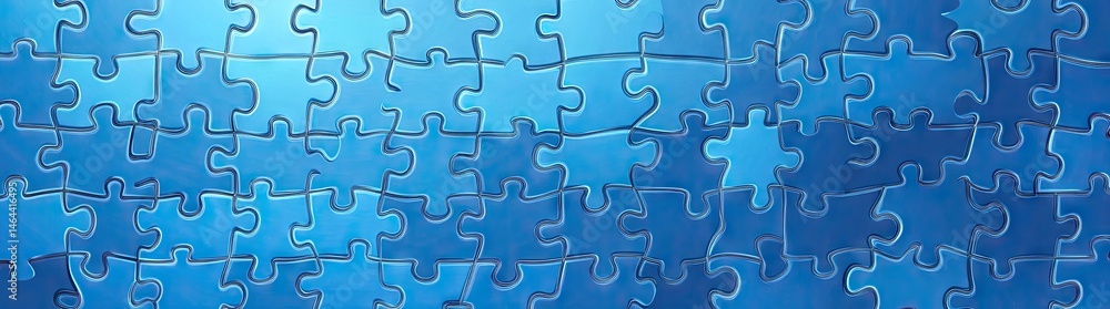 A close-up view of a completed blue puzzle showcasing various shades and textures. set against a softly blurred background. ideal for illustrating concepts of problem-solving and creativity A close-up view of a completed blue puzzle showcasing various shades and textures. set against a softly blurred background. ideal for illustrating concepts of problem-solving and creativity