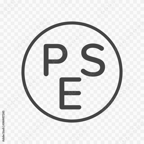 PSE certification round sign. Product mark
