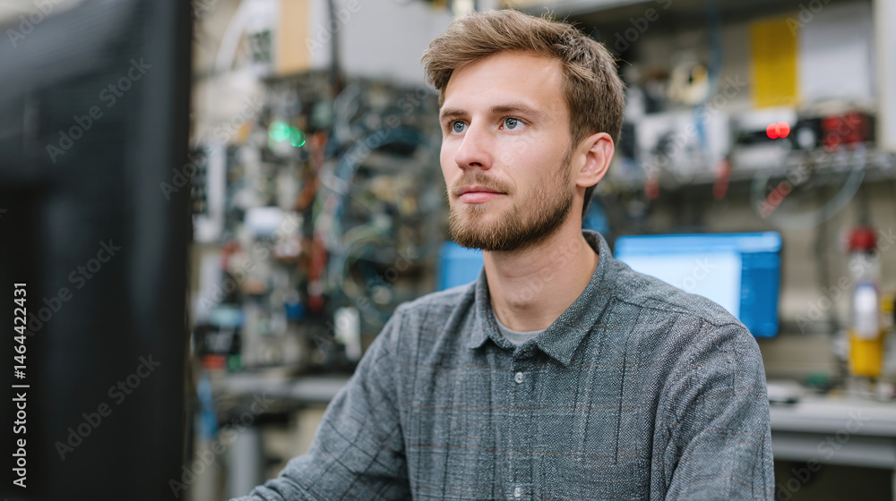 Focused Engineer in a Technology Laboratory Focused Engineer in a Technology Laboratory