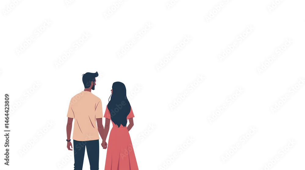 A Minimalist Composition of a South Asian Couple at Castle Grounds A Minimalist Composition of a South Asian Couple at Castle Grounds