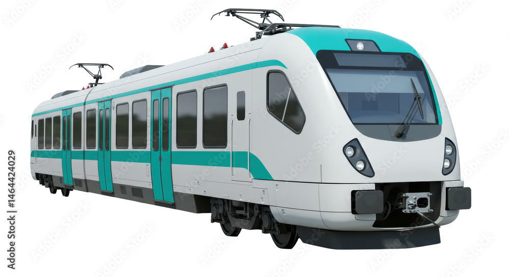 Naklejka premium Isolated Modern Train