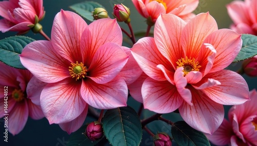 Overlapping blooms create a continuous floral tapestry , tapestry, nature