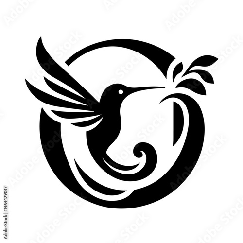Vector illustration of an apple with a bird wing design, a nature and fantasy art icon