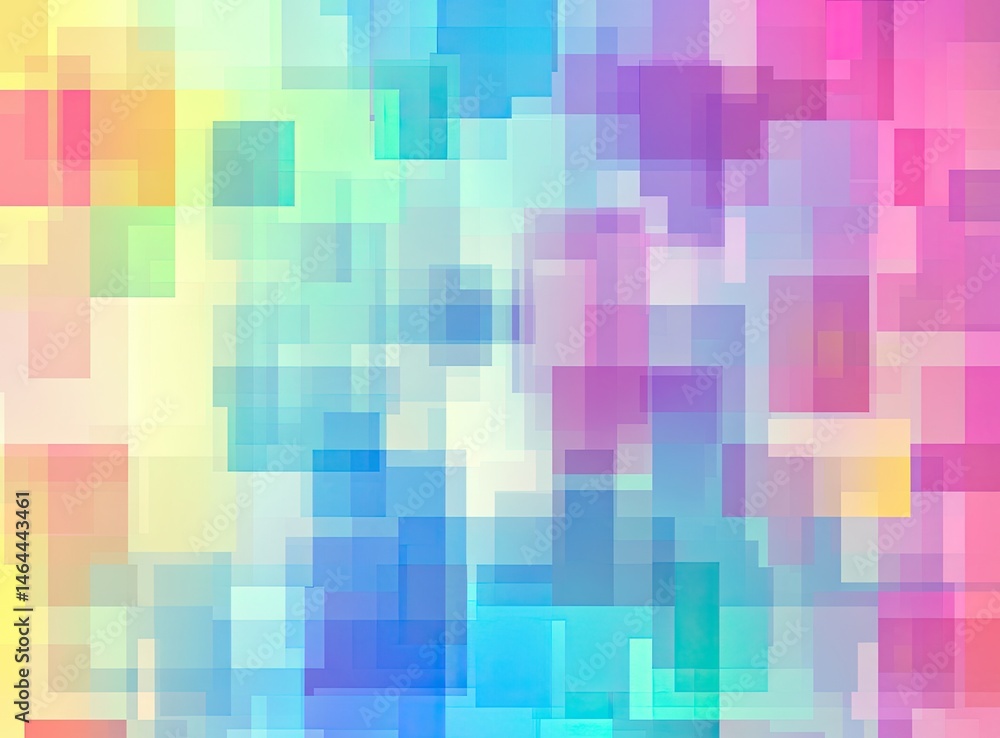 Colorful, pixelated squares Colorful, pixelated squares
