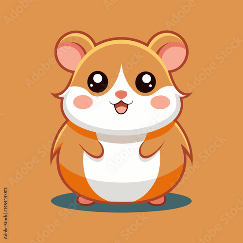 Adorable Cartoon Hamster Illustration