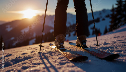 Frau beim Skifahren