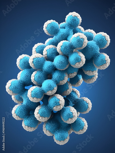 Structural chemical formula and space-filling molecular model of ergosterol or provitamin D2, a sterol found in cell membranes of fungi and protozoa. 3d illustration