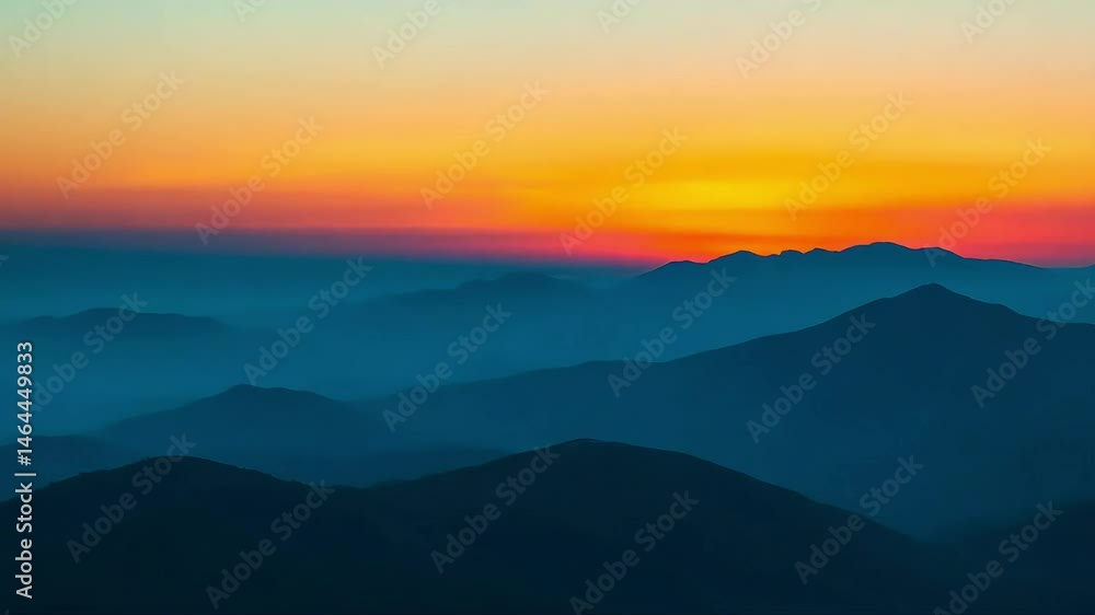 Sunrise over mountains majestic landscape with colorful sky Sunrise over mountains majestic landscape with colorful sky