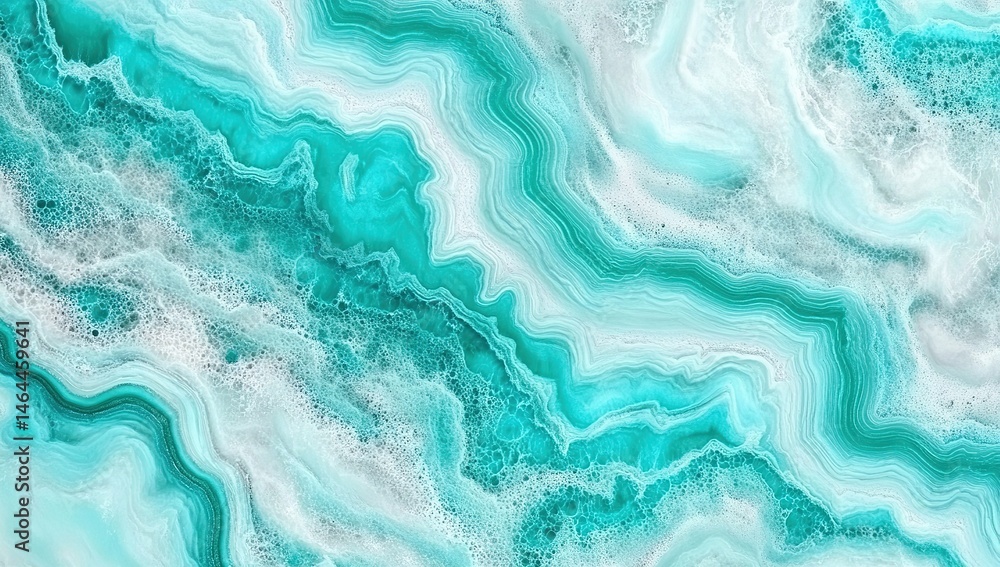 Obraz premium Abstract Turquoise And White Marble Texture Background