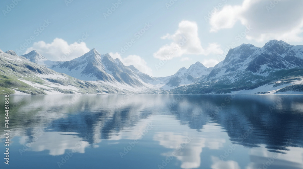 Fototapeta premium lake and mountains