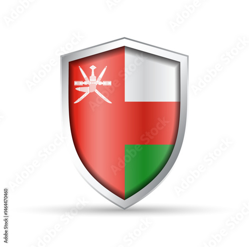 Oman Flag Glossy Shield Icon Free Download Oman Flag Glossy Shield Icon - GFXLoad