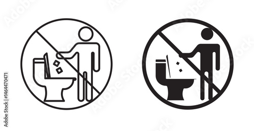Do not litter in toilet sign