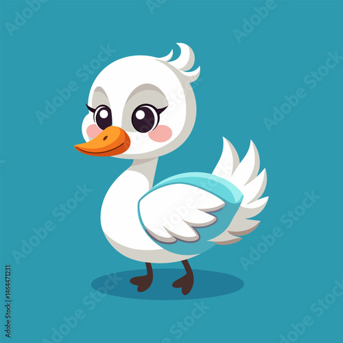 Adorable Cartoon Duckling Illustration
