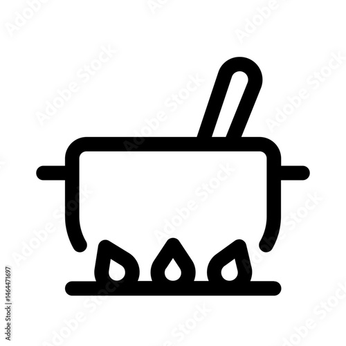 boil icon with line style, perfect for user interface projects