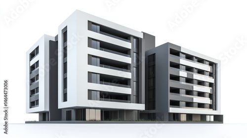 Wallpaper Mural Modern Architectural Design: Sleek Apartment Complex Rendering Torontodigital.ca