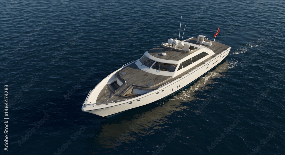 Yacht Sailing on Blue Sea Yacht Sailing on Blue Sea
