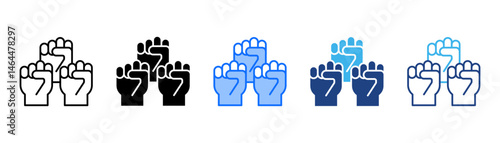 Racial Justice Icon Set With Multiple Style Collection 