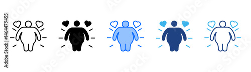 Body Positivity Icon Set With Multiple Style Collection 