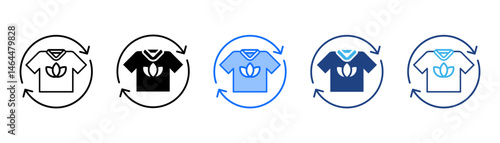 Sustainable Fashion Icon Set With Multiple Style Collection 